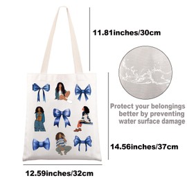 JNIAP R&B Singer Album Tote Bag Singer Fans Gifts Coquette Blue Bow Gifts Singer Merchandise (guess Singer tb)