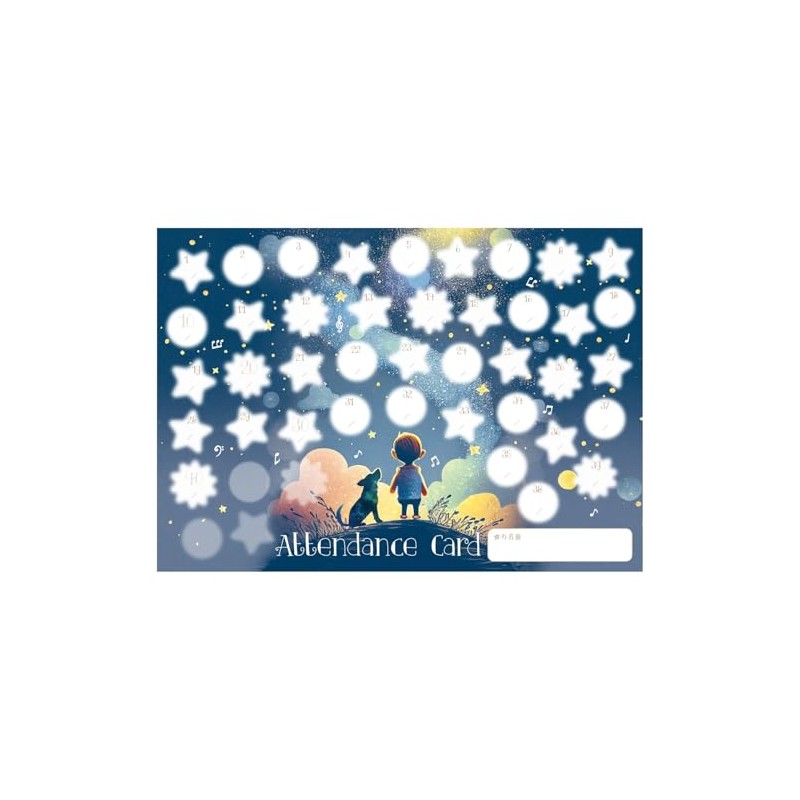 Original Attendance Cards PRFG-729, Twinkle Star, Pack of 10