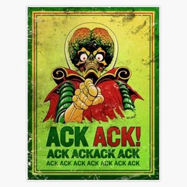 Magnet Mars Attack - Ack Ack! Classic Magnetic Vinyl Sticker 5"