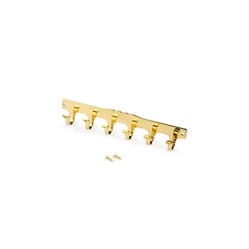 HIGHPOINT Key-Box 6-Hook Strip Brass Plated