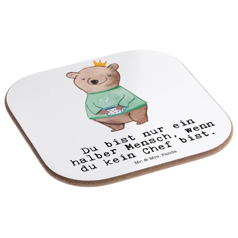 Mr. & Mrs. Panda Drinks Coaster Chef Heart - Gift,
