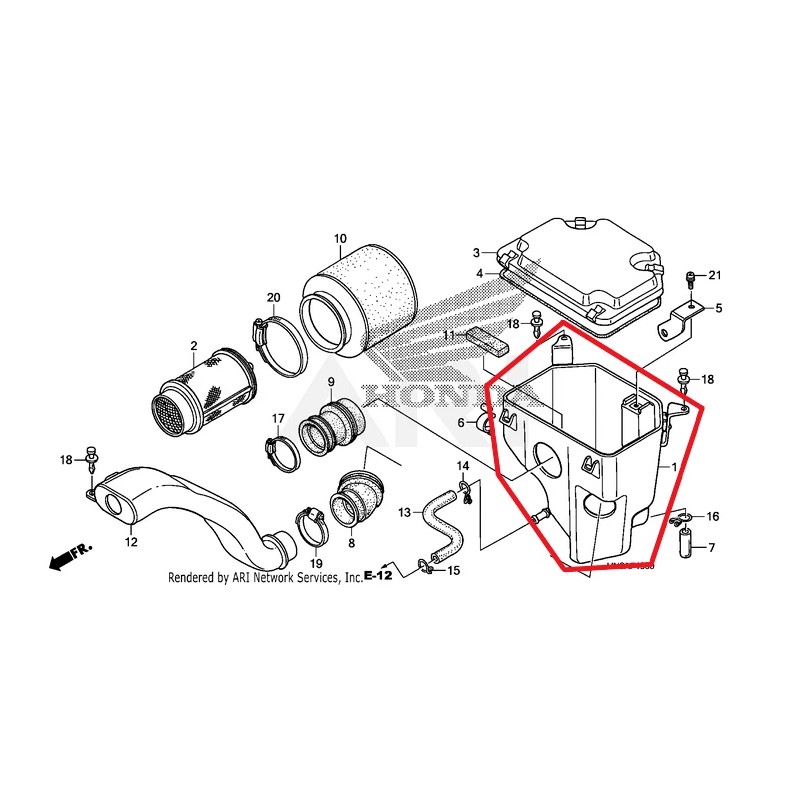 HONDA OEM TRX250 AIR CLEANER BOX HOUSING 17210-HM8-000