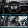 SJMYXCLW 15" Steering Wheel Cover Genuine Leather For Lexus Black