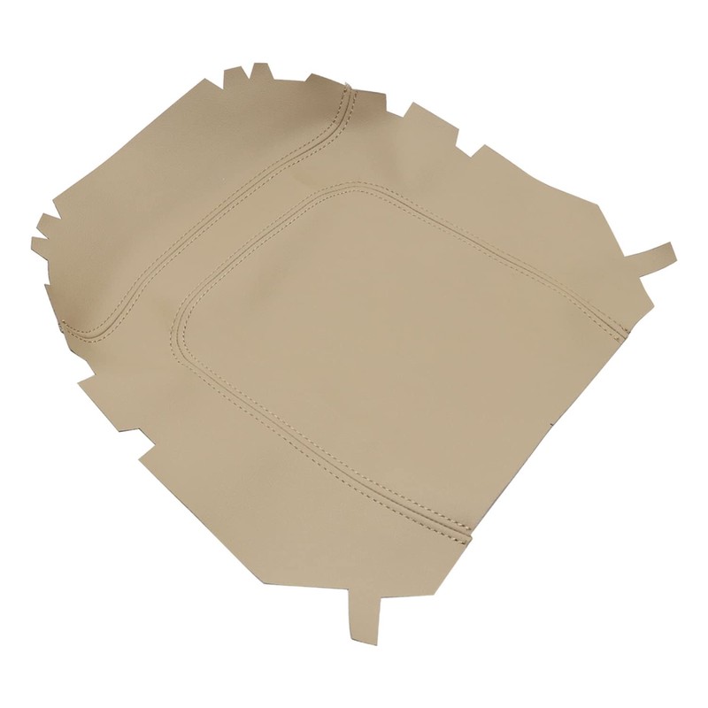 NLQR Leather Center Console Replacement Armrest Cover Beige Tan Compatible