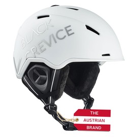 Black Crevice Vail Ski Helmet, Matt White/Silver, M (55-58 cm)
