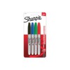 Sharpie Marcadores Permanentes, Punta Fina, Surtidos, 4 Piezas, 1825090
