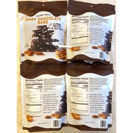 Trader Joe's 4 Trader Joe's Dark Chocolate Bark with ALMOND PRETZEL & SEA SALT 10 OZ EACH BAG