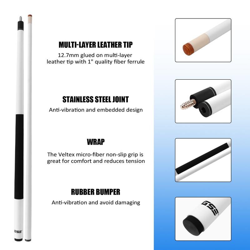 GSE GAMES&SPORT EXPERT 58" 2-Piece Matte White Fiberglass Graphite Composite