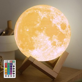mono living Moon Lamp, Moon Light, Moon Decorations, Cool Lamp, Moon Lamps for Adults, Decor for Boys, Thanksgiving, Christmas, 5.9 Inch, 16 Color Led
