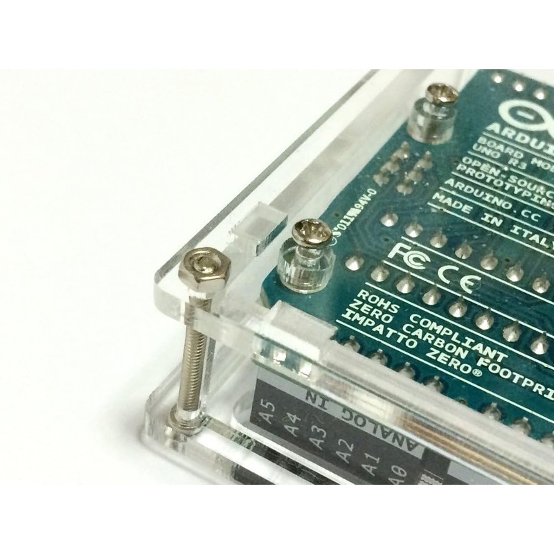 2 Pack UNO R3 Transparent Enclosure Case for Arduino Thin