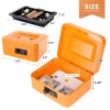 Goehiaul Cash Box with Money Tray and Combination Lock Metal