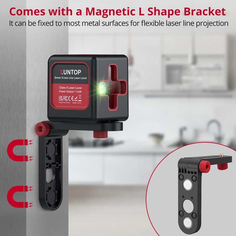 XUNTOP 100Ft Laser Level Self Leveling (±3°) with ±1.5mm/5m Accuracy