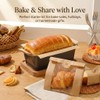 100 Pcs Unbleached Loaf Pan Liners with Bonus 10 Bakery