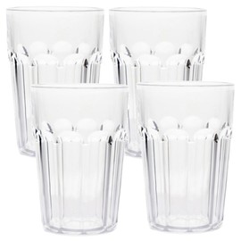 Vasos De Plastico Policarbonato, Parece Cristal Faceteado, de 14oz 414ml, sin BPA, Apto para Microondas y Lavavajillas, Apilables, Ideales para Hogar,