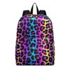 senya Backpack Travel Rucksack, Leopard Print Cheetah Neon Gradient Lightweight