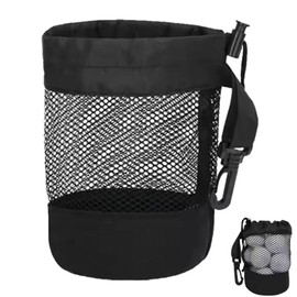 Golf Ball Bag, Golf Tee Bag with Drawstring Closure, Durable Nylon Mesh Pouch for Training and Outdoor Use, Lightweight Accessory Holder for Balls and Tees