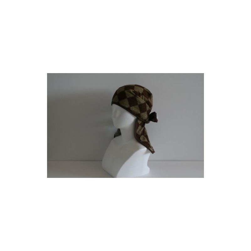 Takada Shoji Smatch Comfort Goods Towel Head Cap Checker Brown
