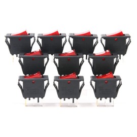 RuoFeng Rocker Switches 3 Pin Mini On Off SPST AC 15A/250V 20A/125V Pack of 10