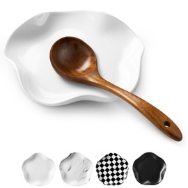 ABRUTY Spoon Rest for Stove Top, Ceramic Spoon Holder for Counter, Modern Farmhouse Decor Accessories for Spatula, Spoons or Tongs