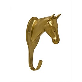 Tack Room Studio Brass Horse Head Hanger (Brass)