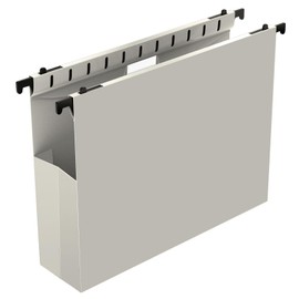 Ansook Extra Capacity Plastic Hanging File Folders Letter Size,12 Pack 2 Inch Expansion Heavy Duty Hang Folders for Bulky Files,Side Seal Hanging Folders,Filing Cabinet,1/5-Cut Adjustable Tabs,Grey