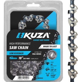 Premium 45 cm Chainsaw Chain 18 Inch 3/8 Inch LP .050 Inch 62TG Suitable for Husqvarna, Bosch, Mac Allister, Ryobi, Dolmar, Greenworks, Gardol and Many Other Models