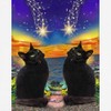CafePress Black Cat Wish Upon A Star Dog T Shirt