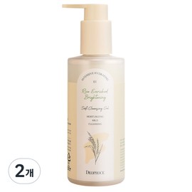 Deoproce Rice Enriched Brightening Soft Cleansing Gel, 200ml, 2 pieces / 디오프러스 라이스 인리치드 브라이트닝 소프트 클렌징 젤, 200ml, 2개