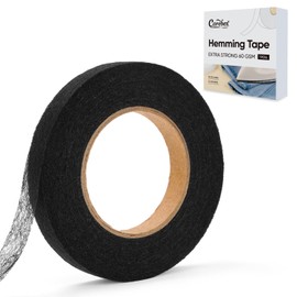Corebes No Sew Hemming Tape for Pants, 3/4 INCH x 36 Yards, Iron on Hemming Tape for Curtains - Double Sided Fabric Fusing Hem Tape Adhesive for Dresses Clothes Skirts Jeans (Black)