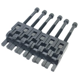 TIGRE BLANC Saddle Set, Electric Guitar, Bridge, General, Floyd Rose, 1 to 6 Strings, Prevention, 6 Pieces, Black