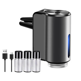Difusor de Aromas para Carro,Difusores de Coche para Aceites Esenciales,con Tres Sabores,Arranque y Parada Inteligente ARM,2 Modos,Difusor para Auto,Apto Descomponer Olores a Humedad en Coche(Negro)