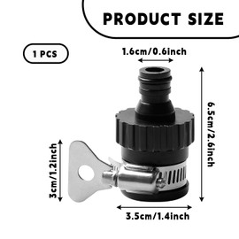 Bojueshaw 2pcs Universal Tap Connectors,Adjustable Stainless Steel Collar Hose Adapter for Kitchen,Bathroom & Garden Taps(12-16mm)