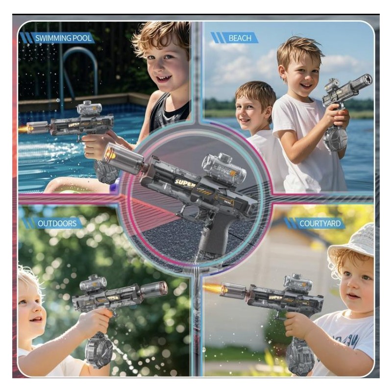 Ultimate Battle Blaster Electric Water Guns with Realistic Muzzle Flame,