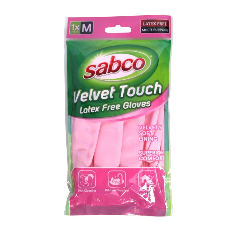 Sabco Velvet Touch Gloves 1-Pair Medium