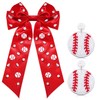 Baseball Bows for Women Jeweled Baseball Hair Bows Accessories Outfits