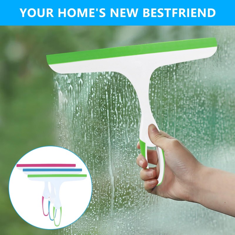 Squeegee for Glass Doors, 3pcs Bathroom Squeegee for Cleaner, Window