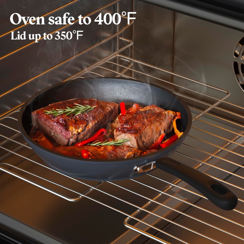Cook N Home Nonstick Saute Fry Pan 9.5-inch Professional Hard
