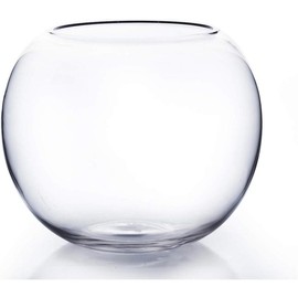 Bowl Glass Vase, Diameter 8", Height 6", Open Width 5", (Multiple Sizes Choices) Clear Bubble Planter Terrarium Fish Bowl for Wedding Event Home Decor, 1 count (VBW0008A) - Color: 8"D 1 Piece