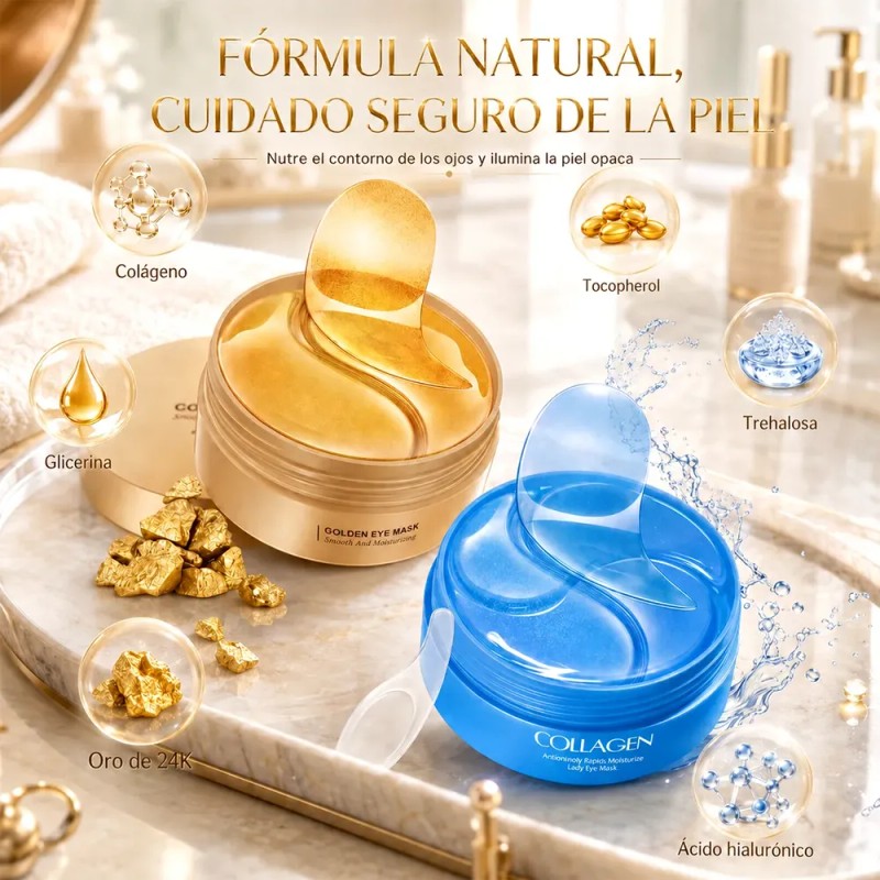 Parches Hydrogel Contorno Ojos Acido Hialuronico Antiarrugas