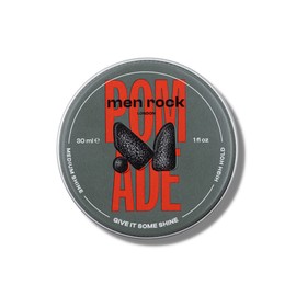 Men Rock Pomade with High Hold and Medium Shine for Slick and Classy Hairstyles, Use on Damp or Dry Hair, Suitable for All Hair Types and Lengths, Fruity and Fresh Scent 30ml