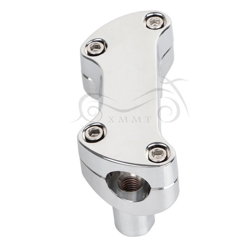 Unbranded Chrome 2" Risers 1" Handlebar Clamp For Harley Softail