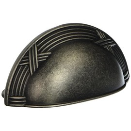 Cosmas 9461WN Weathered Nickel Cabinet Hardware Bin Cup Drawer Handle Pull - 3" Inch (76mm) Hole Centers