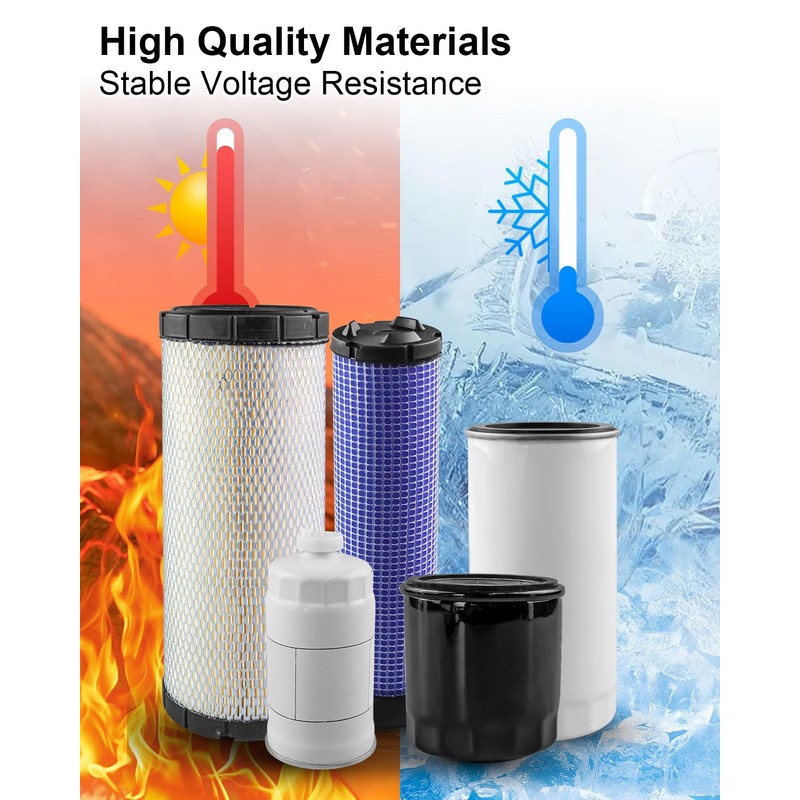 HUFEWU Filter Kit Fit for LS XG3140 Tractor Replace 40271228