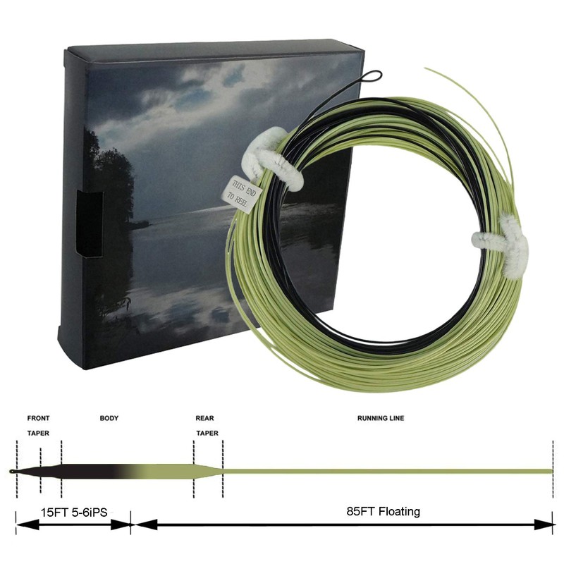 Aventik Sinking Tip Fly Line Fast Sinking Fly Line 100FT