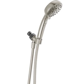 Delta Faucet 6-Spray H2Okinetic Handheld Shower Head with Hose, Brushed Nickel Handheld Shower Head, Hand Shower, Showerheads, Hand Held Shower Heads, Detachable Shower Head, Satin Nickel 75536SN