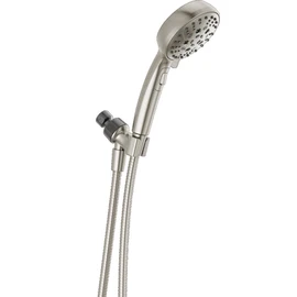 Delta Faucet 6-Spray H2Okinetic Handheld Shower Head with Hose, Brushed Nickel Handheld Shower Head, Hand Shower, Showerheads, Hand Held Shower Heads, Detachable Shower Head, Satin Nickel 75536SN
