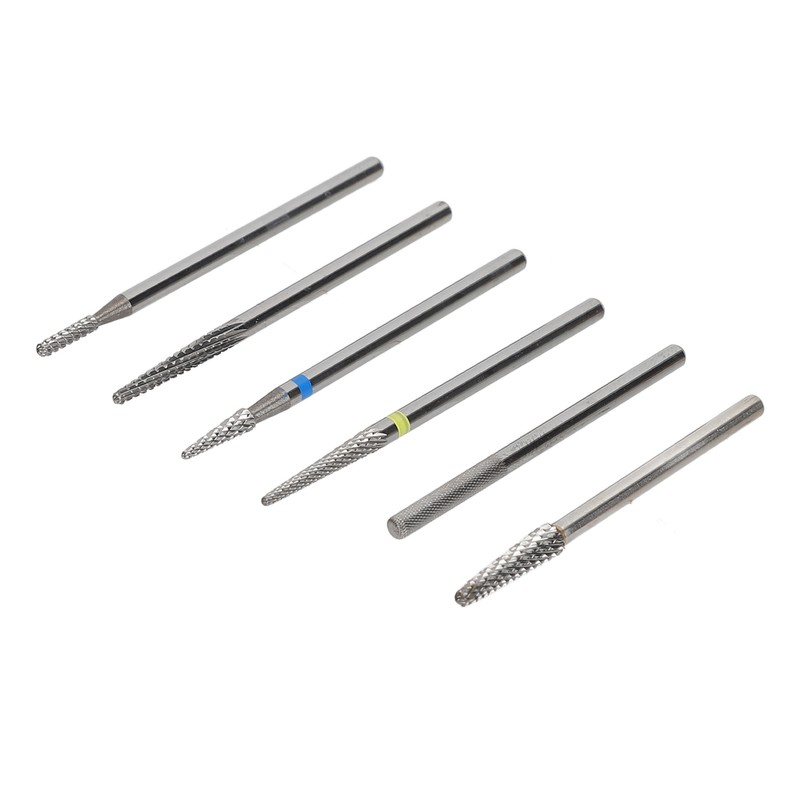 6pcs Cuticle Clean Nail Drill Bits Set Dead Skin Removal