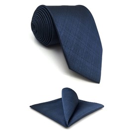 (sirrakusu and Wing) Shlax & Wing Suit Men's Men's Long Tie Dark Blue Solid Silk Brand New bizinesunekutaisettopurezento -