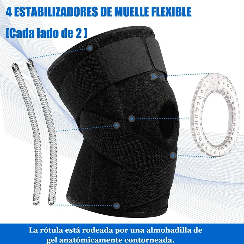 Rodillera Deportiva Gel Y Estabilizadores Meniscos Ligament