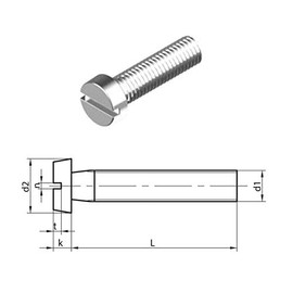 M4 x 18 mm Slotted Cheese Head Machine Screws (DIN 84) T304 (A2) Stainless Steel Pack Size : 30
